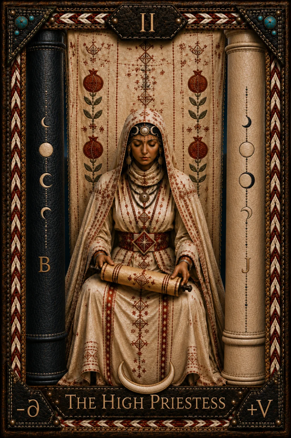 II The High Priestess — lunar memory of consequences