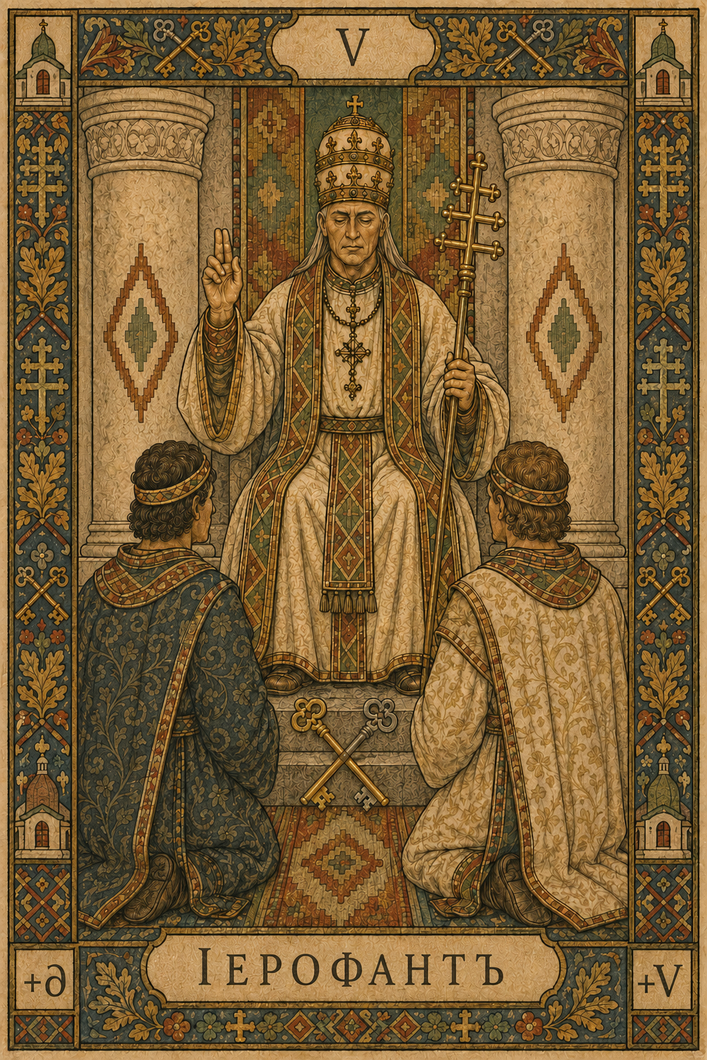 V The Hierophant — the Major Arcana card corresponding to Taurus